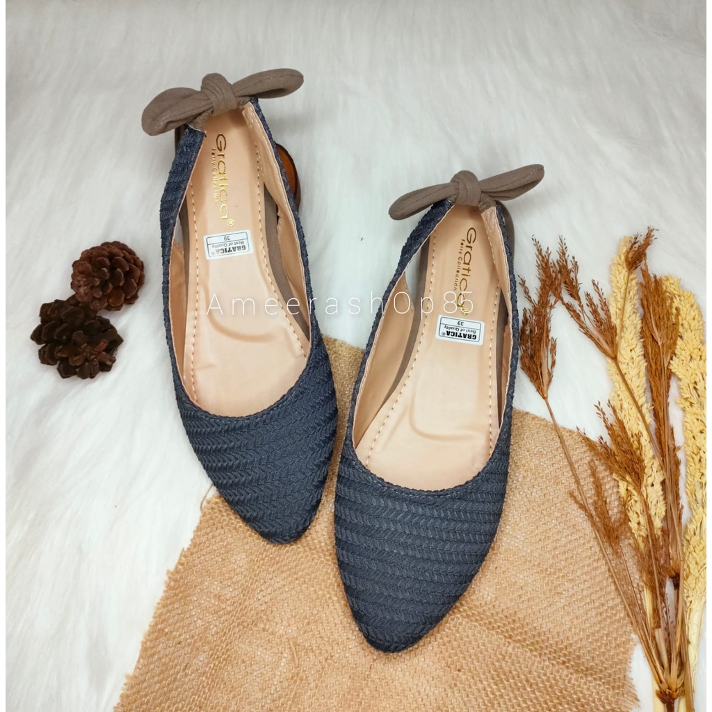 sepatu flat shoes wanita gratica pita belakang MA44