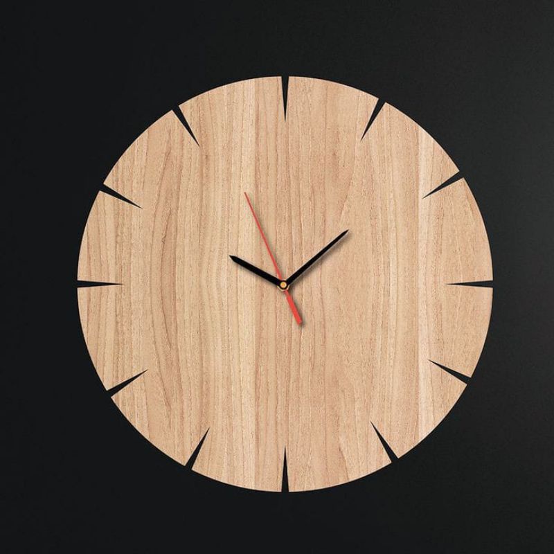 Jam Dinding Model Desain Kayu Unik Dekorasi Pajangan Rumah Retro Vintage-J16