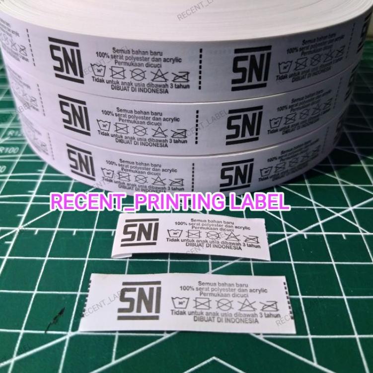 

{A-IBW} {✓} Printing logo,wash label, SNI label 1.5x4.5cm 1 roll @2.000 pcs {trending}