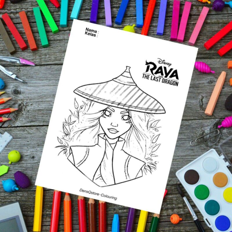 

Kertas Mewarnai Anak Tema Disney's Raya / Kertas Gambar (10 Lembar Gambar)