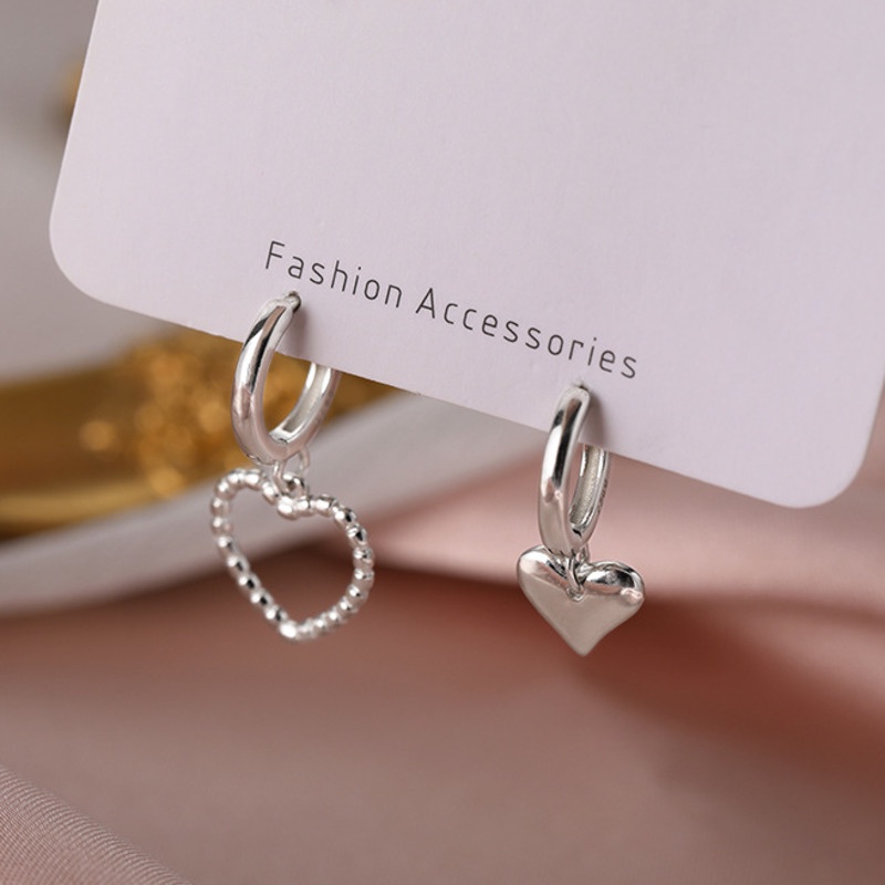 Asymmetric Love Earrings Accessories Trendy Korean Temperament