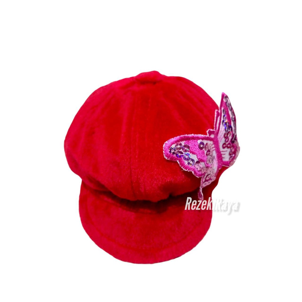 TOPI BLUDRU BALITA ANAK ANAK KUPU KUPU / TOPI BALITA ANAK ANAK