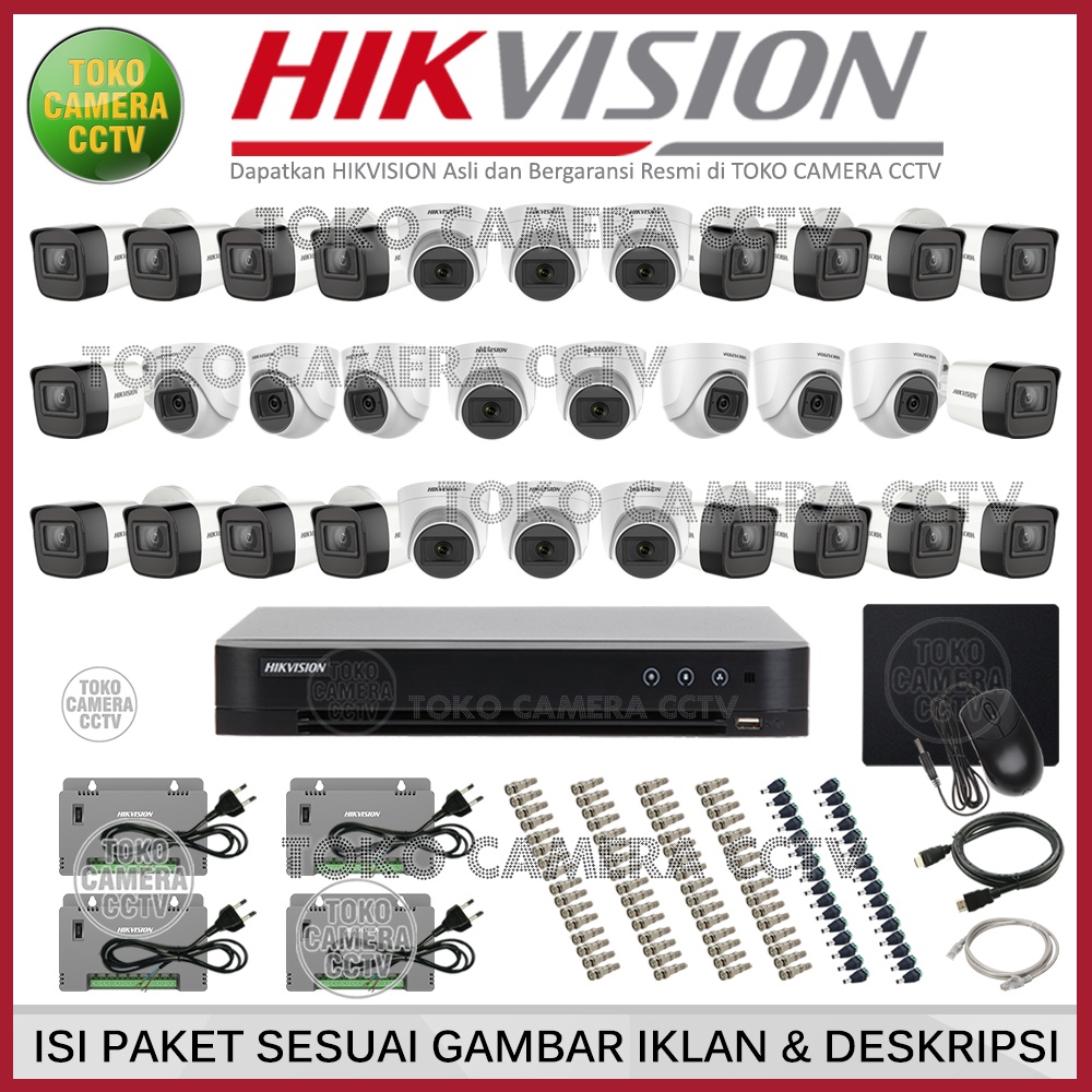 PAKET CCTV HIKVISION 5MP 32 CHANNEL 32 KAMERA