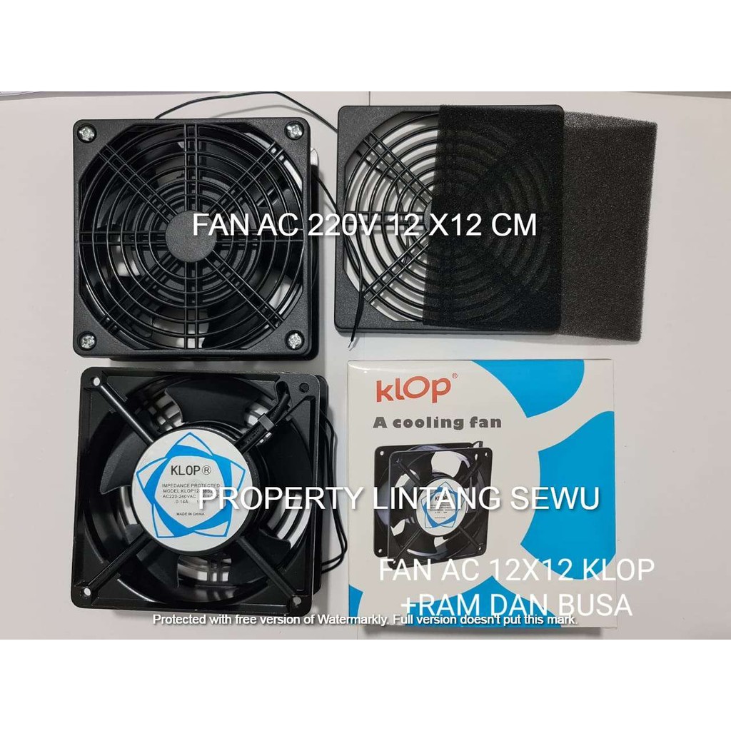 fan kipas blower ac 220 volt 12cm x 12cm  ac 220v 12x12 cm