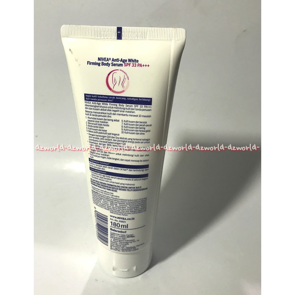 Nivea Anti Age 180ml White Firming body serum Nivea HandBody Sun Block SPF33
