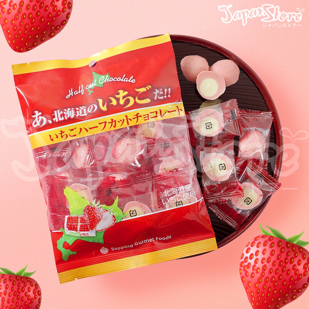 

[Favorite Omiyage] Half Cut Hokkaido Strawberry Choco 80g