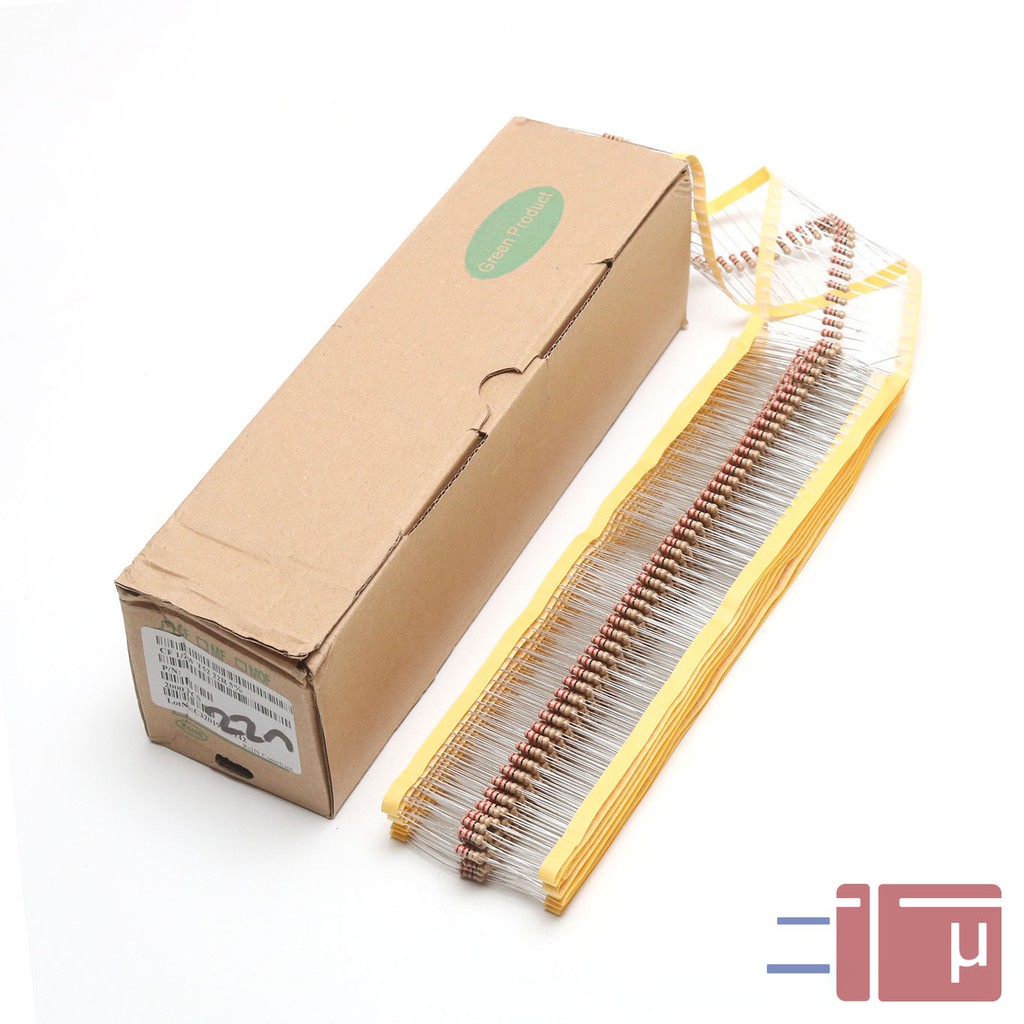 x10 Resistor 22R 22 Ohm 1/2W Karbon 5% Taiwan Kaki Tembaga