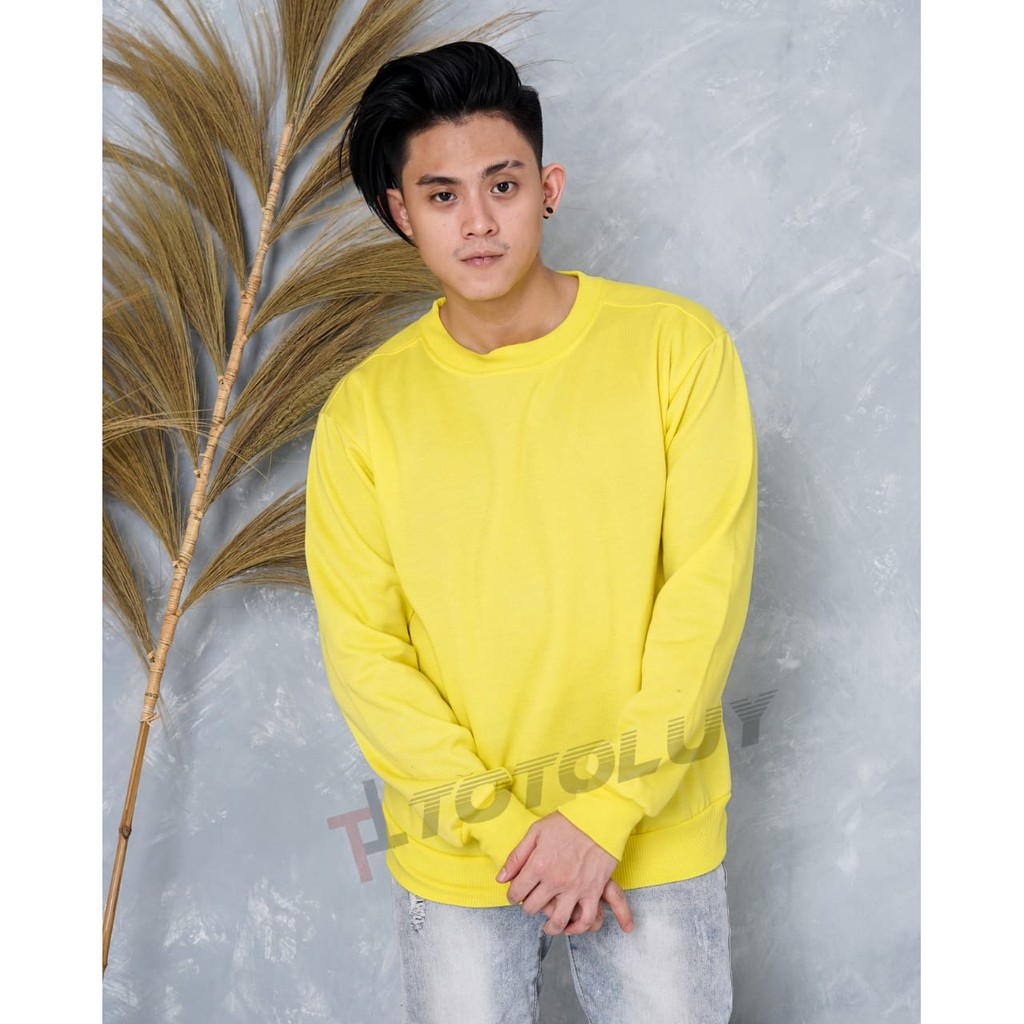 MUKZHOP - JUMPER SWEATER BASIC POLOS / TOTOLUY.ID / KUNING