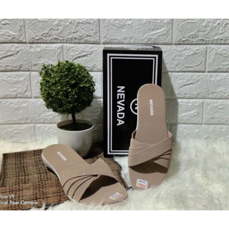 [GRATIS ONGKIR] PROMO SANDAL SLOP WANITA MURAH | SANDAL SLOP NVD POLOS-3