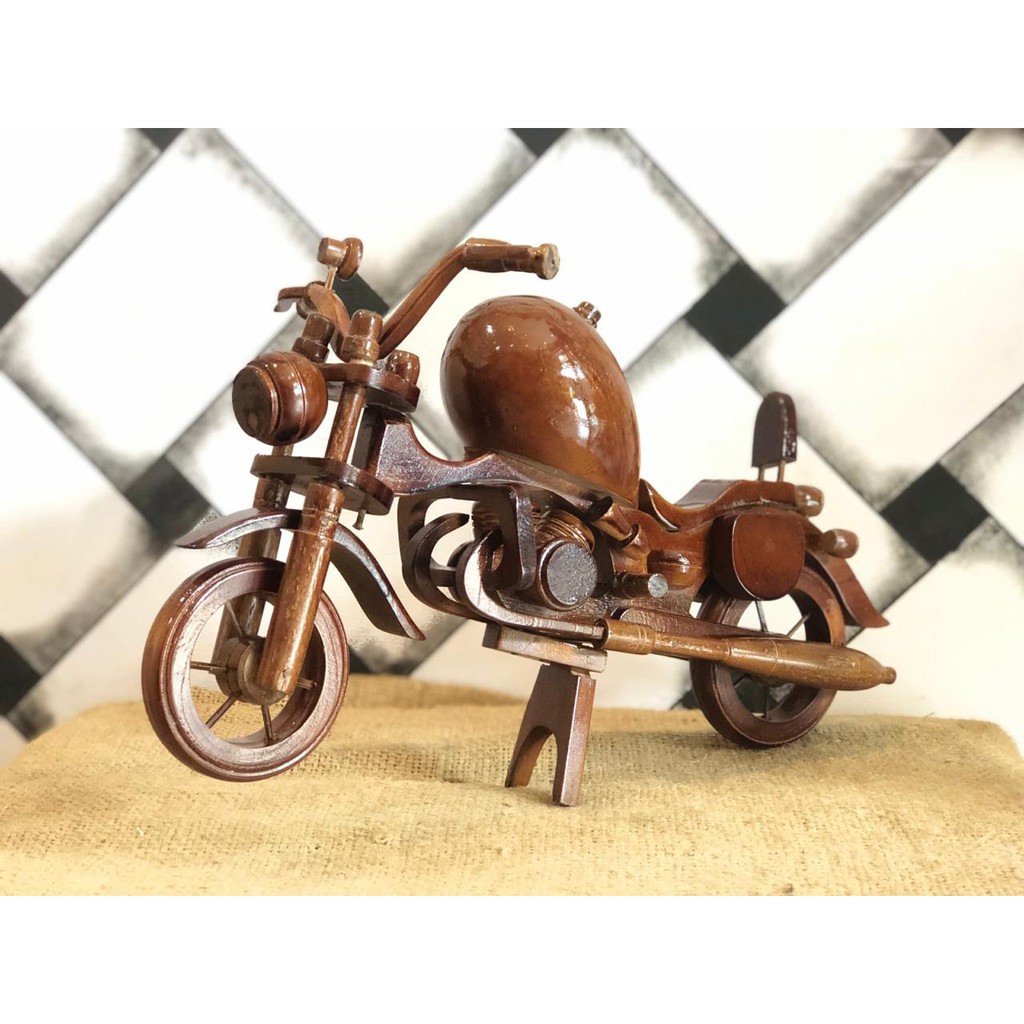 Miniatur Motor  Harley Kayu  jati Shopee Indonesia