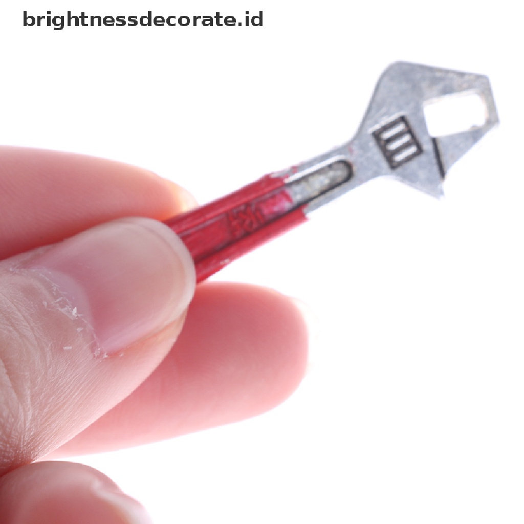 (Birth) 6pcs / Set Mainan Miniatur Kunci Pas + Palu Untuk Aksesoris Rumah Boneka (Id)