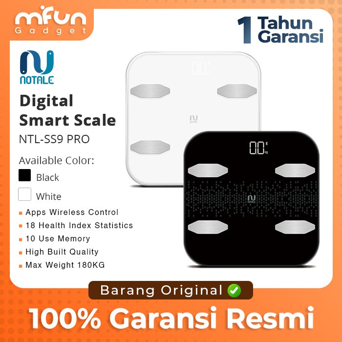 Notale Timbangan Badan Digital Smart Scale with Apps NTL-SS9 Pro
