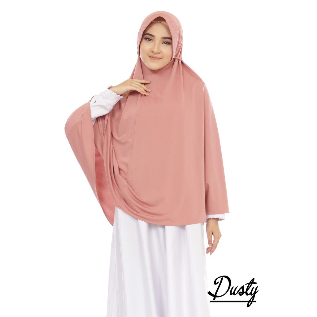Jilbab Hijab Kerudung Bergo Tali Instan Khimar Alisha Syari Jumbo
