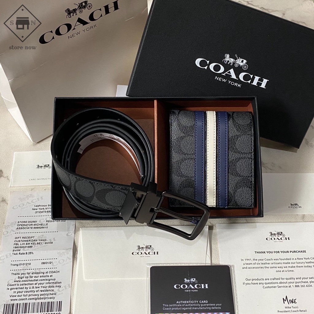 COACH WALLET BELT / COACH IKAT PINGGANG / COACH DOMPET + BELT