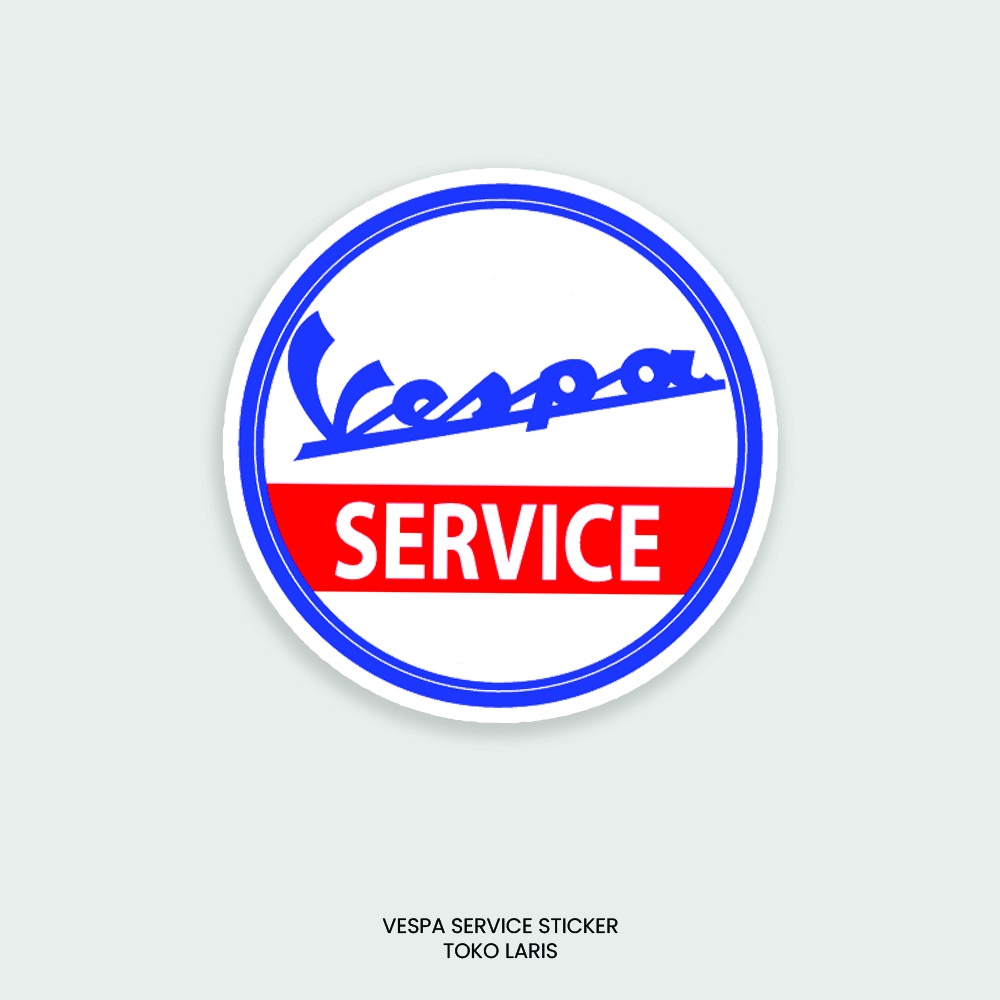 Sticker Vespa Service Untuk Sticker Motor, Laptop, Tumblr, Helm, Case