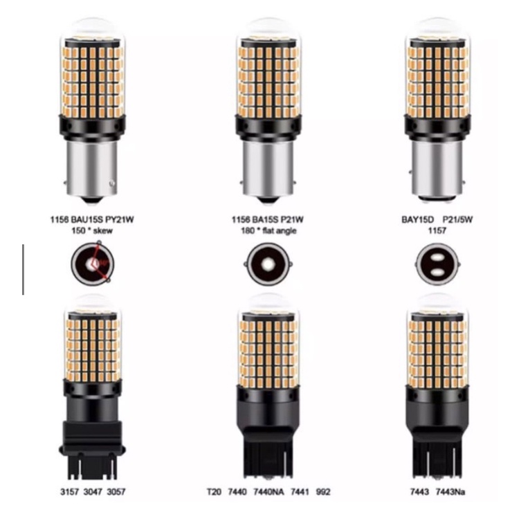 lampu stop/sein LED superbright 144smd T20 7440 7443 1156 1157