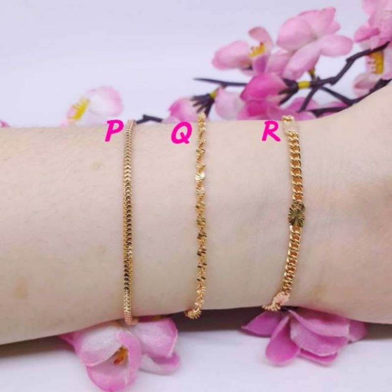 Gelang polos rantai lapis mas uk16-18Cm GRX-37