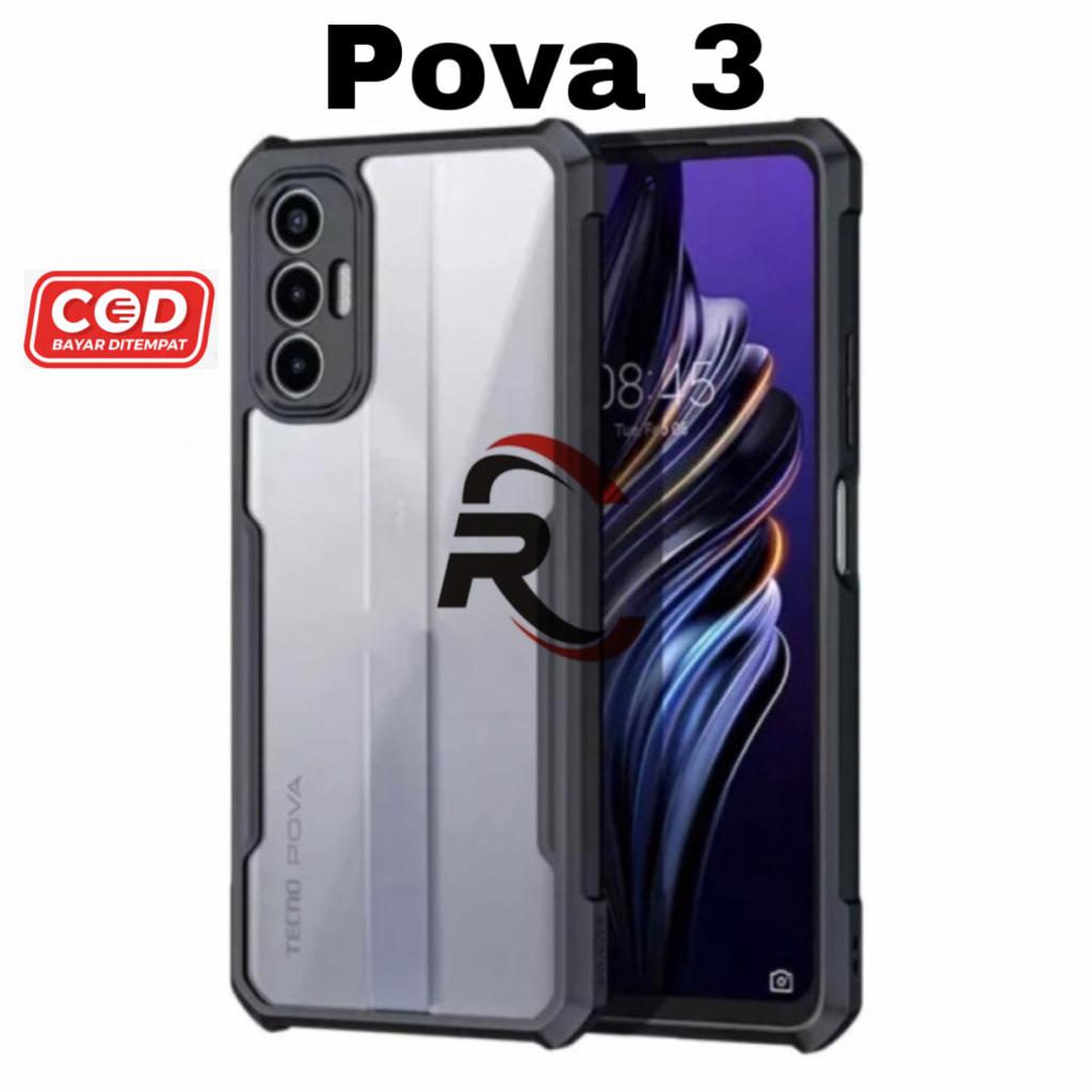 CASING TECNO POVA 3 ARMOR SHOCKPROOF TRANSPARENT SILIKON SOFTCASE POVA 3