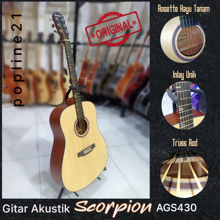 Gitar Akustik SCORPION AGS430 / Scorpion AGS 430 Acoustic Guitar