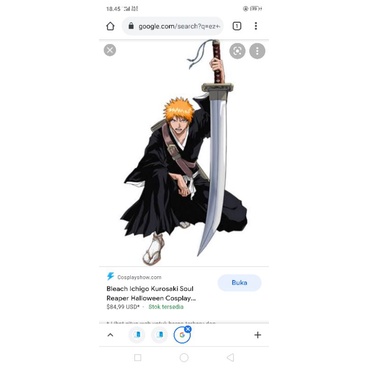 pedang ichigo kurosaki dari anime bleach