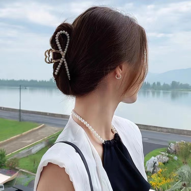 Jepit Rambut Mutiara Geometri Untuk Wanita Korean Hairpin Fashion