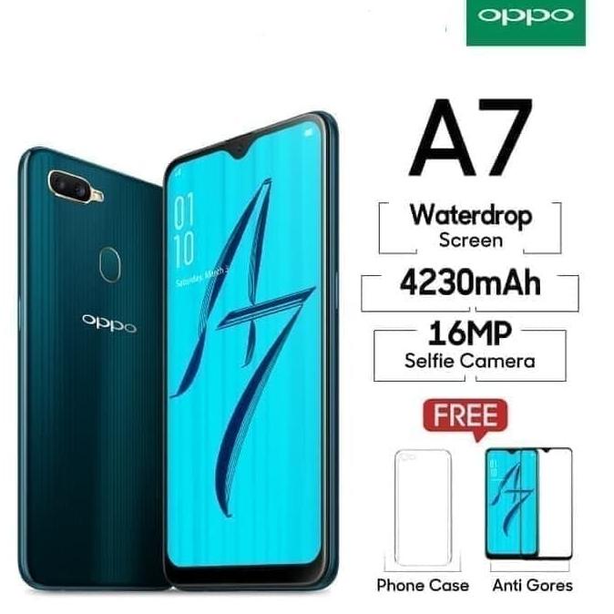 HP OPPO A7 RAM 4GB/64GB Garansi resmi Oppo Bigger Baterry ---READY---