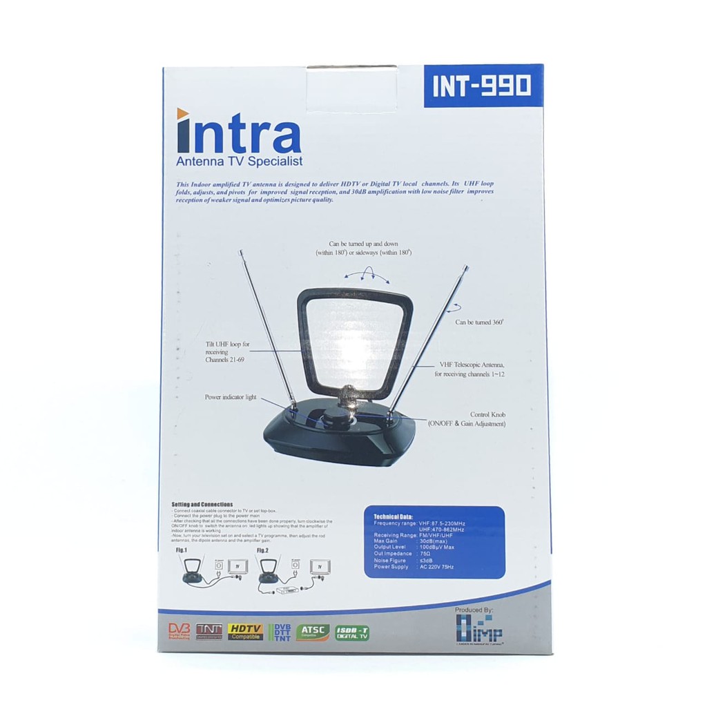 Intra INT-990 Antena TV Digital Indoor