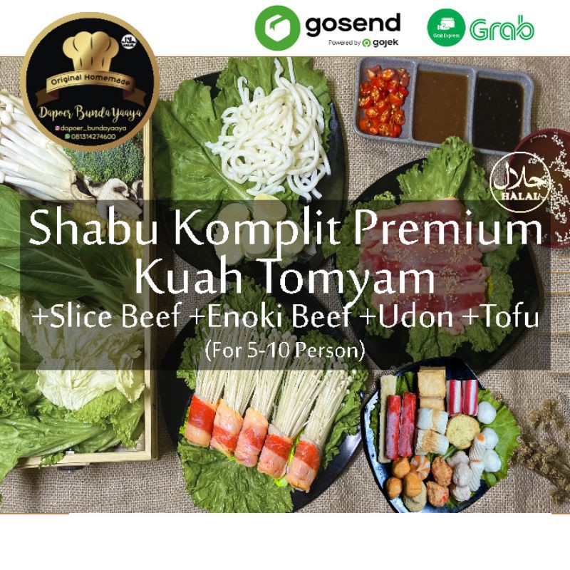 

Paket Shabu Komplit Premium Kuah Tomyam untuk 5-10 orang (Halal Food)