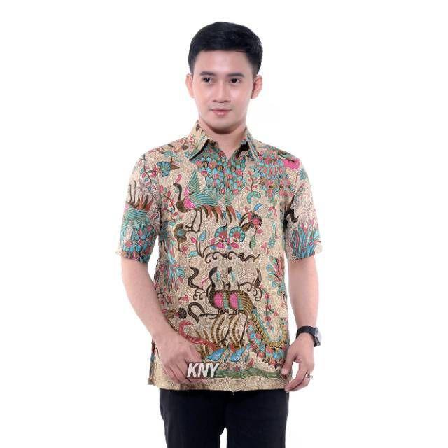 Merak Toska Hem Batik Pria Lengan Pendek Ukuran Reguler M L Xl