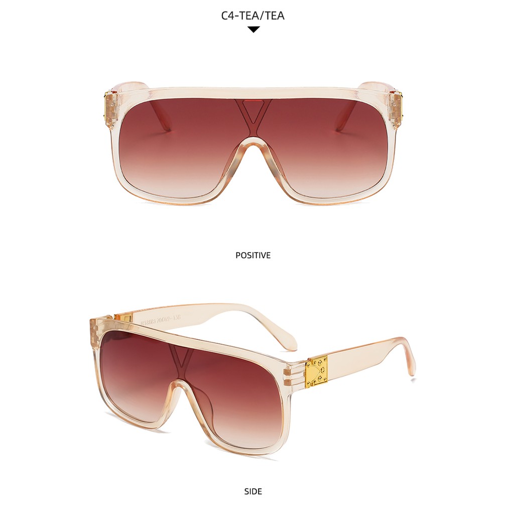 2021 new fashion big frame one-piece square ins sunglasses