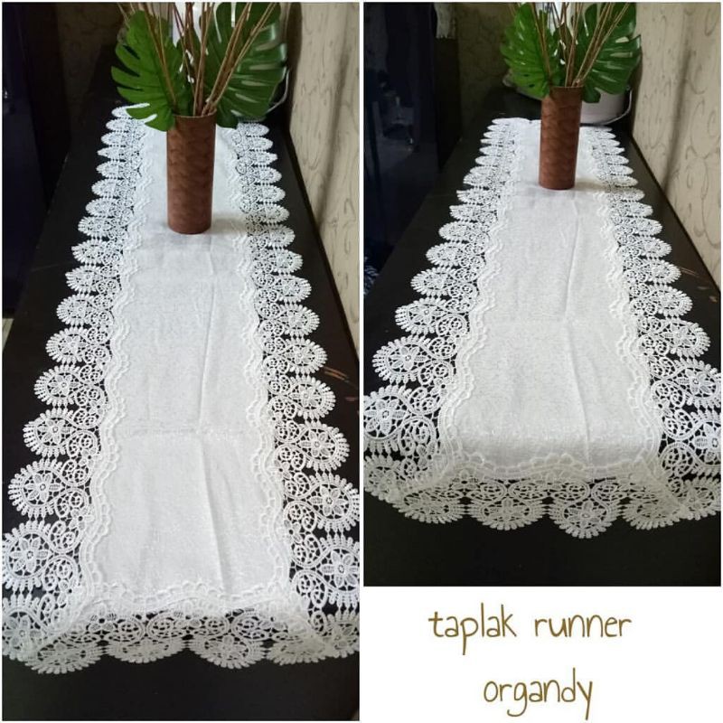 Taplak runner organdy 150cm x 40cm