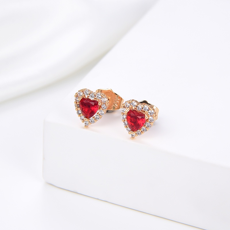 HYL JEWELRY Anting Titaniun emas batu bata titanium korea tusuk 40e