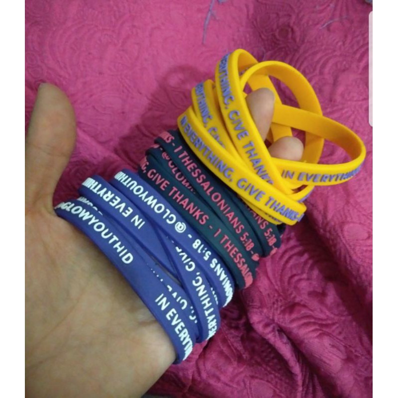 gelang karet rubber custom gelang partai