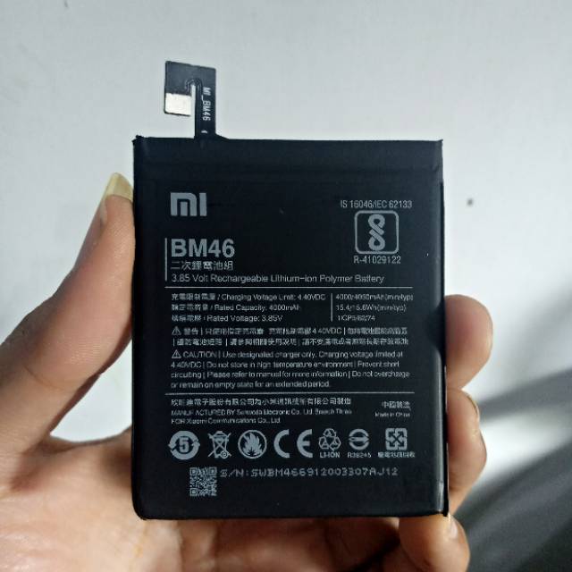 Baterai xiaomi redmi note 3/note 3 pro original bm46