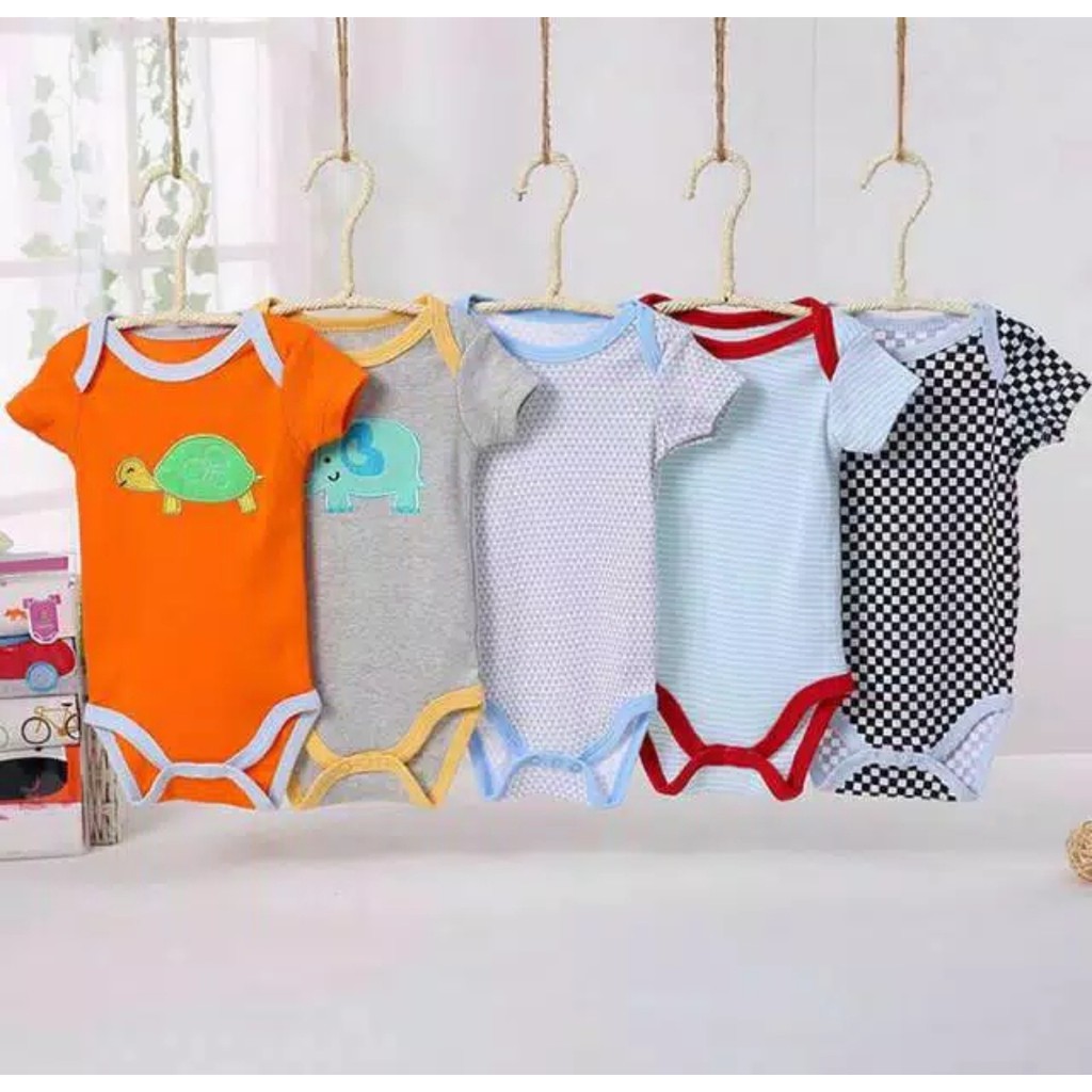 5pc Baju Bayi Newborn Jumper Bayi  0-2 tahun Jumsuit kaos atasan Bayi baru lahir perempuan laki-laki