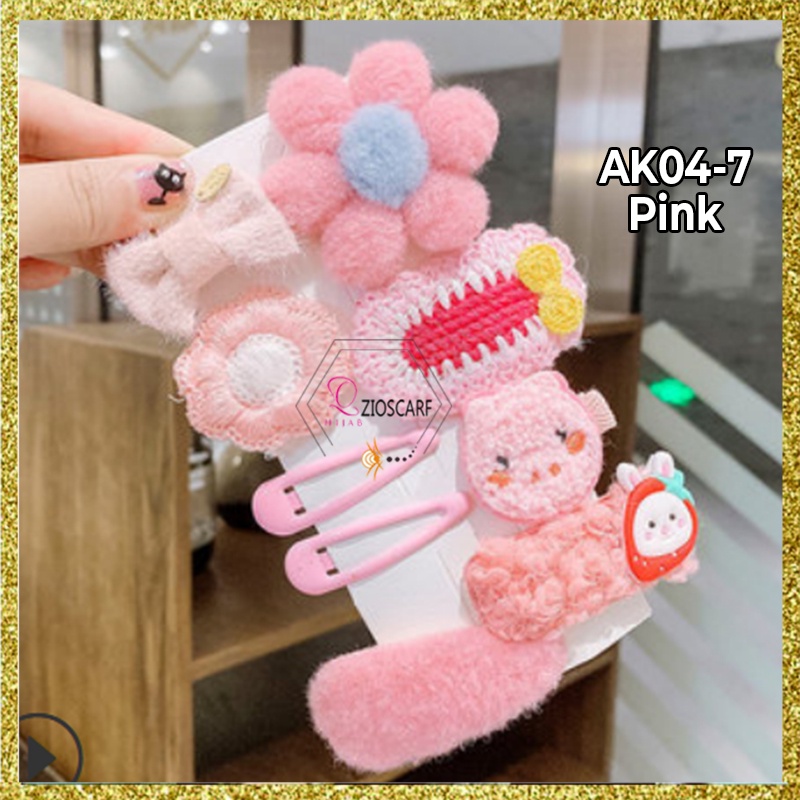 JEPIT RAMBUT ANAK PEREMPUAN KOREA FASHION LUCU / 1SET HAIRPIN JEPITAN PIN RAMBUT ANAK BALITA KARAKTER IMPORT - AK04