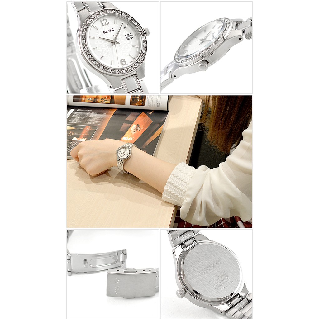 Seiko Ladies SUR789P1 Quartz Silver Dial - Jam Tangan Wanita SUR789