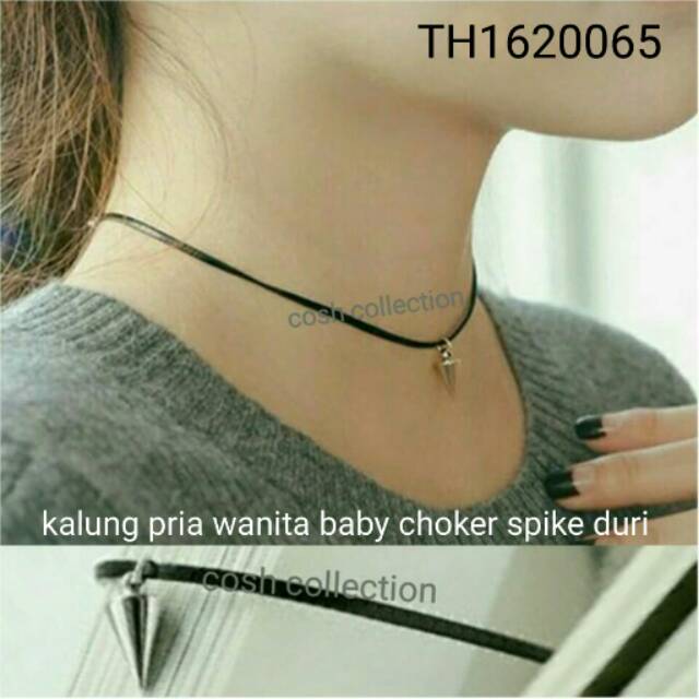 TH1620065 KALUNG PRIA WANITA BABY CHOKER SPIKE DURI