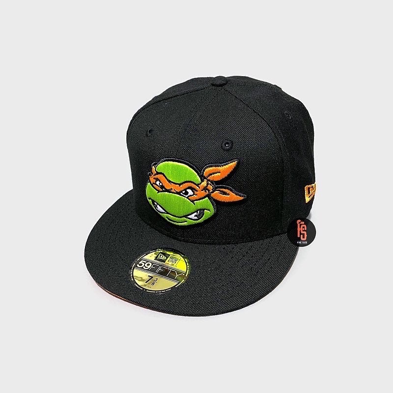 TOPI NEW ERA ORIGINAL 5950 MICHAEL ANGELO TURTLES NINJA TMNNT BLACK