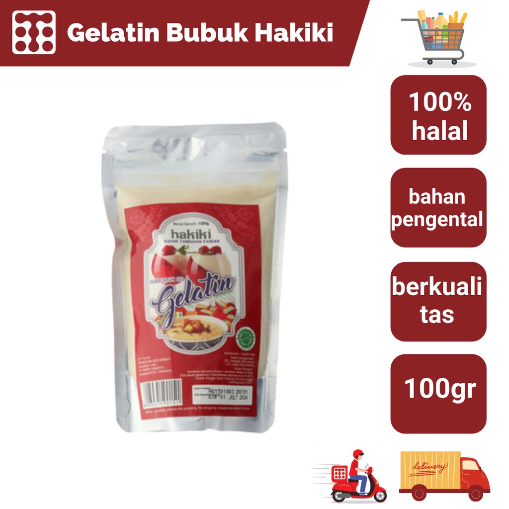 

Gelatin Bubuk Hakiki 100 Gr (Halal)