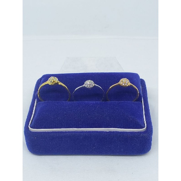 CINCIN 1/2 BOLA CORR MP CINCIN UKURAN TANGGUNG / CINCIN PERAK ASLI SILVER 925 LAPIS EMAS/ CINCIN FASHION WANITA TERBARU