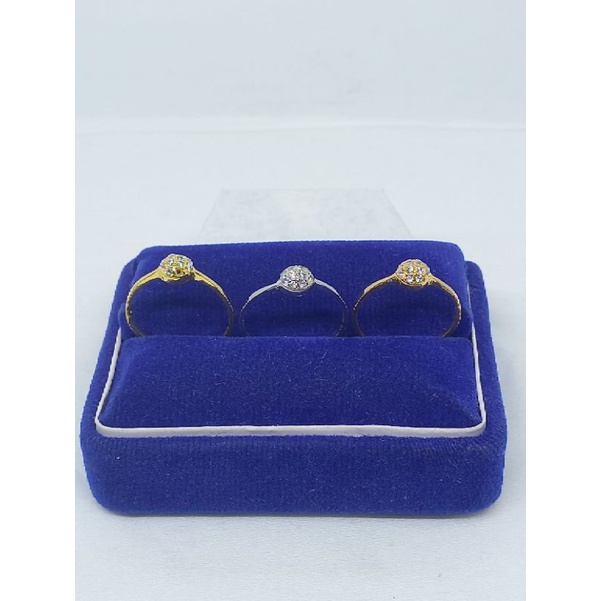 CINCIN 1/2 BOLA CORR MP CINCIN UKURAN TANGGUNG / CINCIN PERAK ASLI SILVER 925 LAPIS EMAS/ CINCIN FASHION WANITA TERBARU