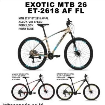 Sepeda gunung mtb ukuran 26 Exotic ET 2618 AF FL