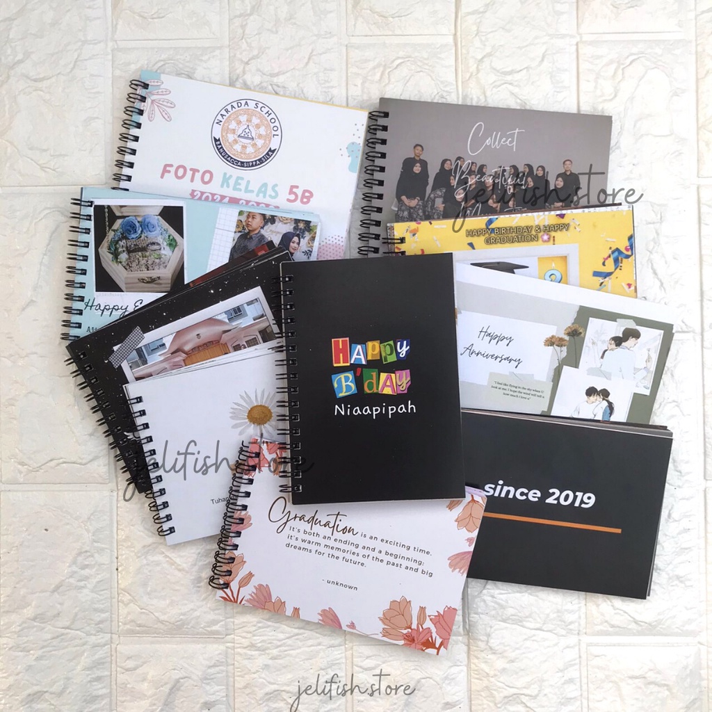 [❤️JELIFISH.STORE] Photobook Album Foto Kekinian Custom Murah A6 Cetak Polaroid