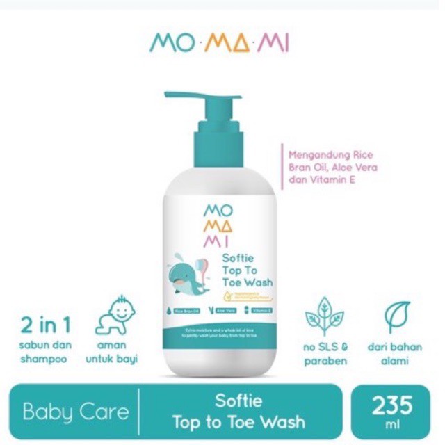 momami softie top to toe wash