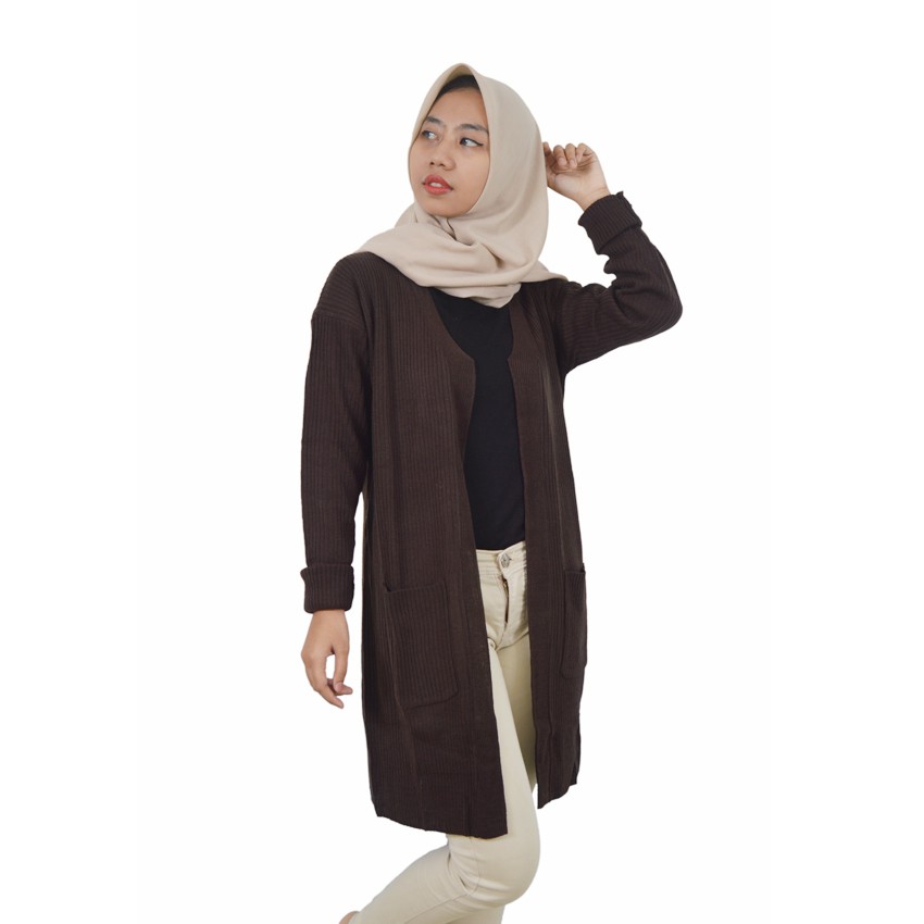 Long Cardigan BELLE OVERSIZE / Cardigan Rajut Wanita / Cardigan Panjang Jumbo / Garigan Panjang-8