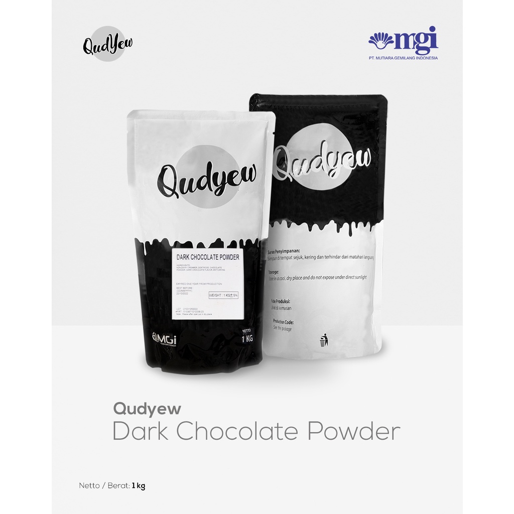 

DARK CHOCOLATE POWDER / POWDER DRINK DARK CHOCOLATE / BUBUK MINUMAN KEKINIAN / BUBUK MINUMAN PREMIUM - QUDYEW DARK CHOCOLATE POWDER 1KG