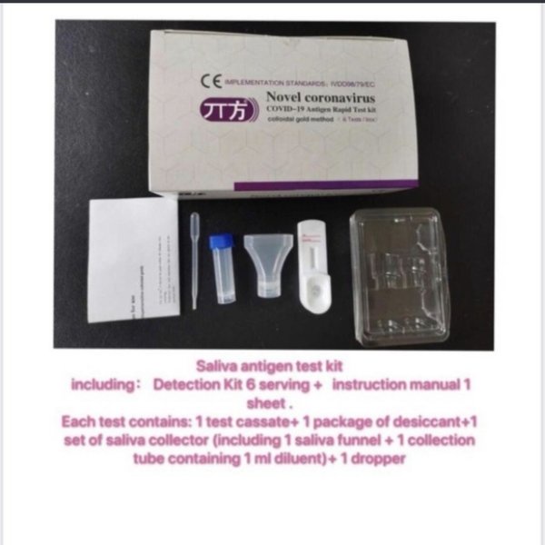 Novel Saliva Antigen Swab Test Covid19 Liur isi 10 pcs