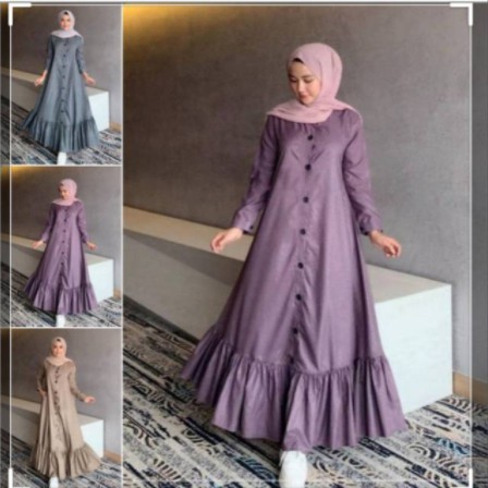 ZURRA MAXY GAMIS PESTA TILE POLKADOT WANITA TERMEWAH KAIN IMPORT KONDANGAN COD BAYAR DI TEMPAT