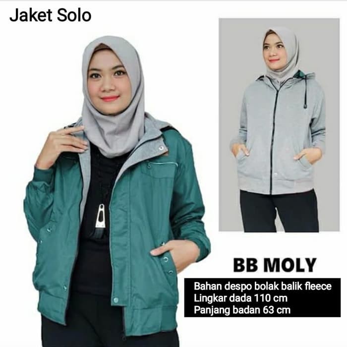 jaket wanita bolak balik bb moly dusty maroon toska navy gold